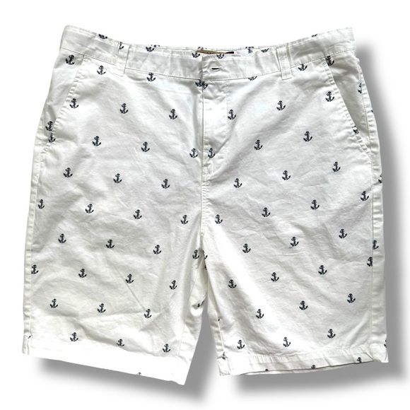 Hudson&Borrow NYC Other - White Anchor Print Men Shorts US38